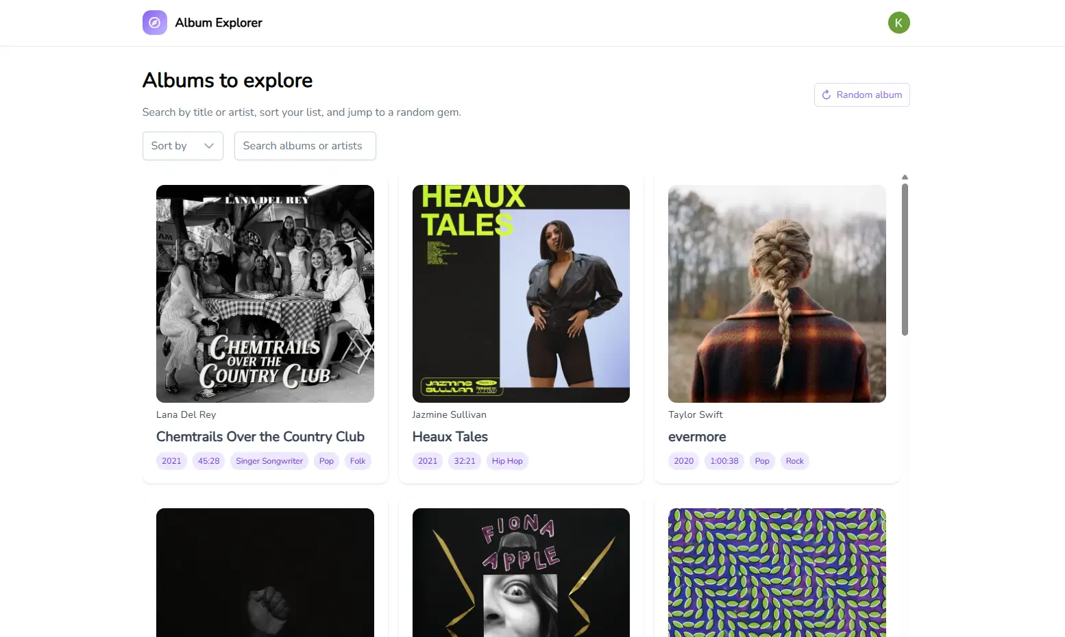 Album Explorer